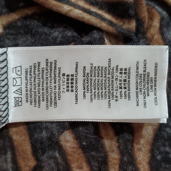 MICHAEL KORS Women's Brown/Black Zebra Print Long Sleeve Tunic Top-EUC-Sz S - Picture 9 of 13